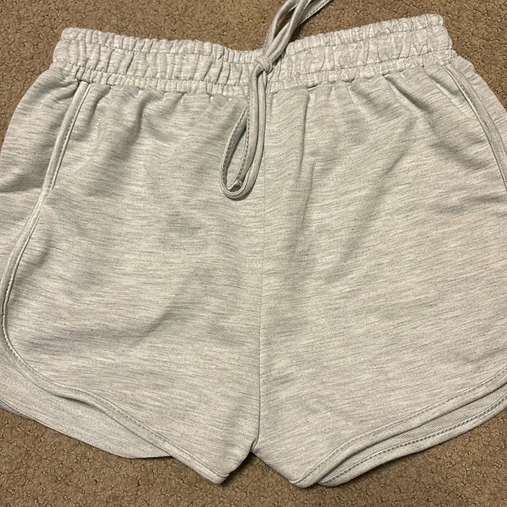 light grey melange shorts
